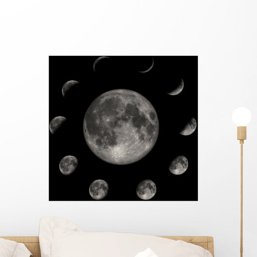 moon phases Wall Mural