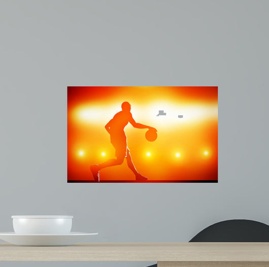 Basketball Player Silhouette Dribbling
