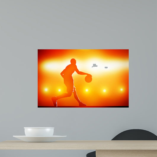Basketball Player Silhouette Dribbling