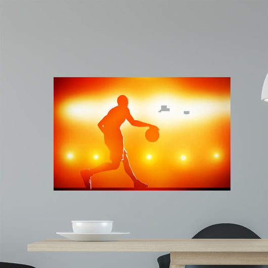 Basketball Player Silhouette Dribbling