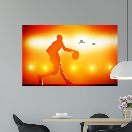 Basketball Player Silhouette Dribbling