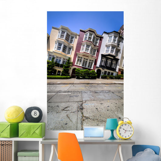 San Francisco Townhouses Close-up Wall Decal