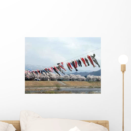 Flying Carps Mountains Valley Wall Decal