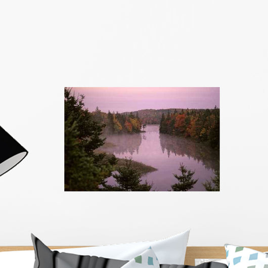 Misty Fall Sunrise Wall Decal