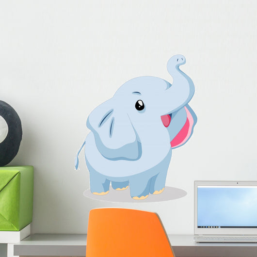 Illustration of cute elephant Wall Decal