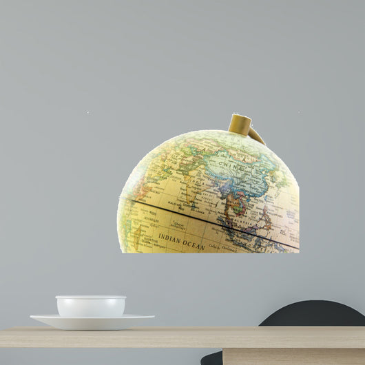 Globe up Asia past