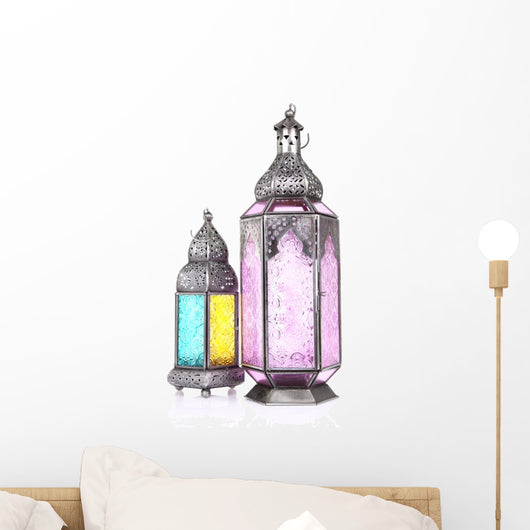 Arabic Lamp White Wall Decal