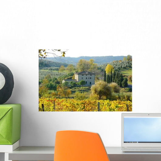 Chianti House Italy Landscape Wall Decal