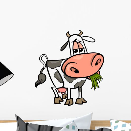 cow farm animal cartoon illustration Wall Decal