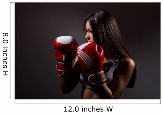 Beautiful Woman with Boxing Wall Decal