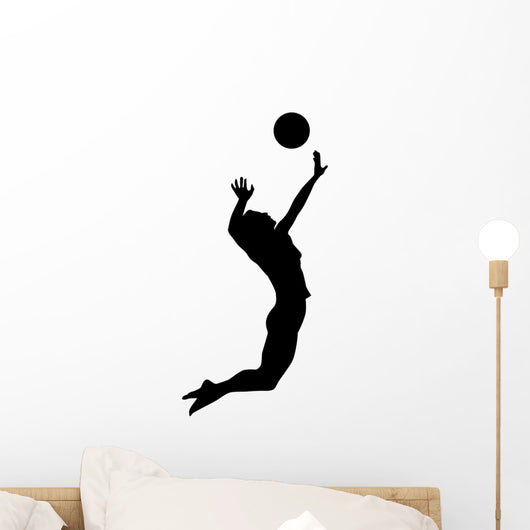 Jumping Volleyball Wall Decal