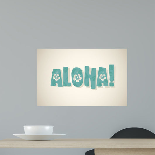 Vector Aloha Word Retro