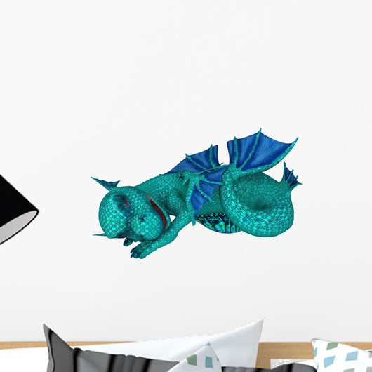 Sleeping Little Sea Dragon Wall Decal