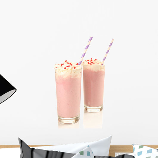 Delicious milkshake isolated on white Wall Decal