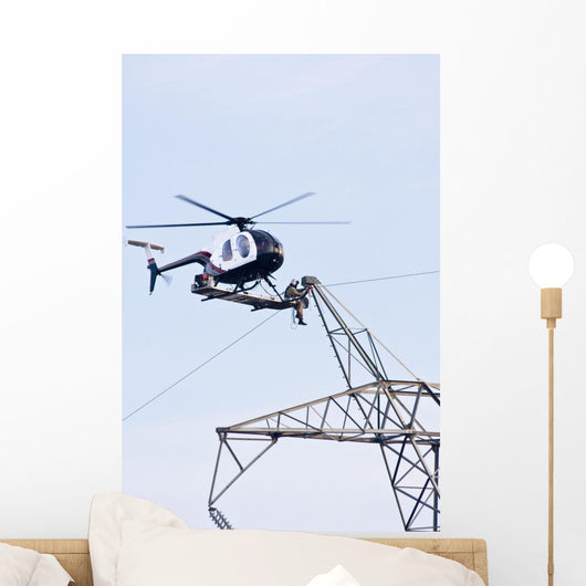 Helicopter High lines construction Wall Mural