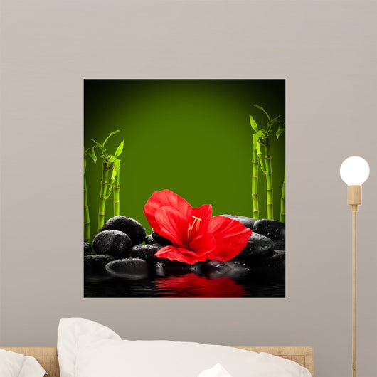 spa concept. zen basalt stones Wall Mural