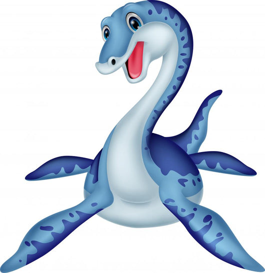 Cute Plesiosaurus Cartoon Wall Decal