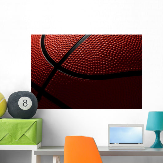 the ball to the basketball Wall Mural