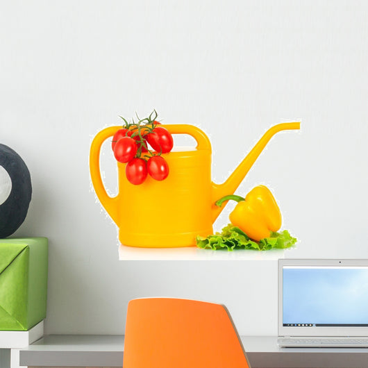 Watering Can Veggie Gardening Wall Decal