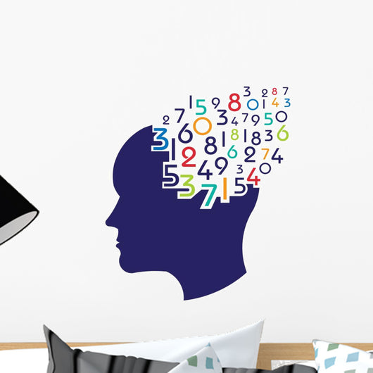 Concept of mathematical brain logo Wall Decal