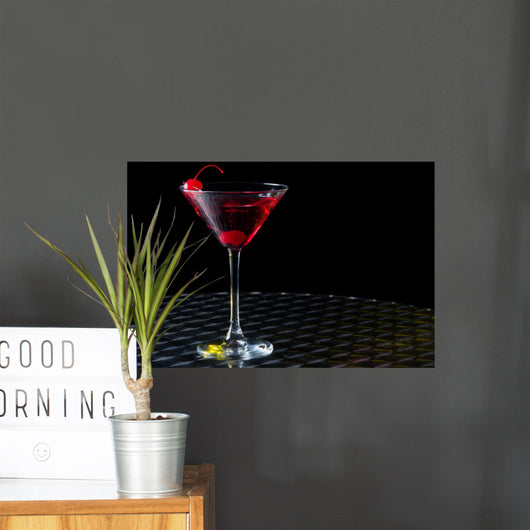 Glass with Red Cocktail