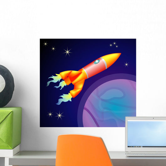 Rocket Space Ship Wall Mural