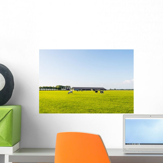 Grazing Cows Flat Pasture Wall Decal
