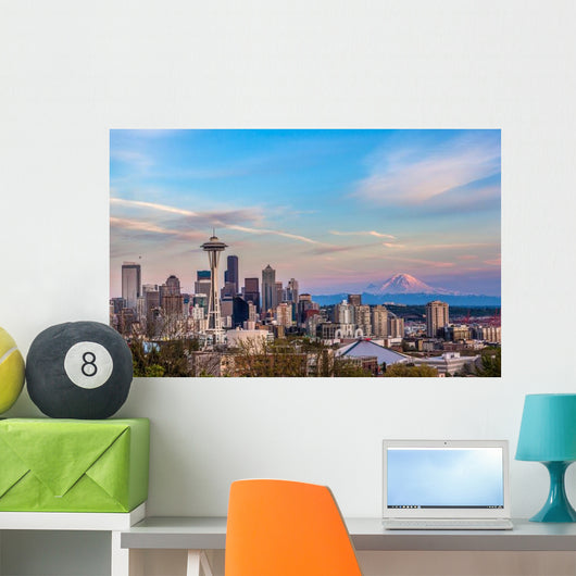 Seattle Downtown Skyline and Wall Decal