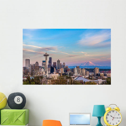 Seattle Downtown Skyline and Wall Decal