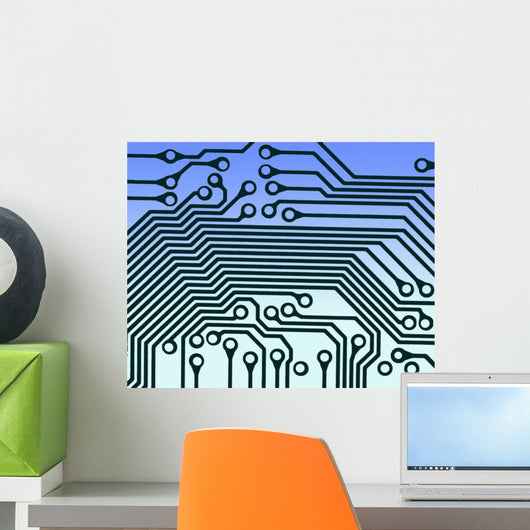 Circuit Board Pattern Wall Mural