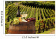 White wine with barell in vineyard, Chianti, Tuscany, Italy Wall Mural