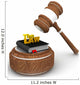 Wooden gavel and law book. Wall Decal