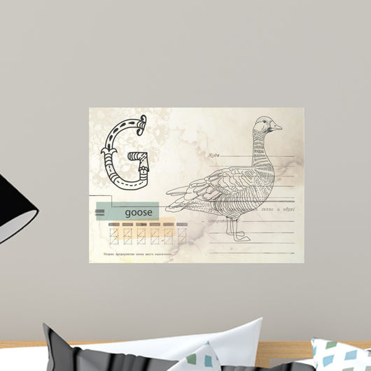 Vintage Alphabet over Retro