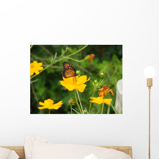 Flowers and Butterfly Wall Mural