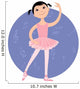 Cute cartoon little girl practising ballet Wall Decal