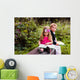 Little preschooler kid reading outdoor Wall Mural