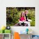 Little preschooler kid reading outdoor Wall Mural