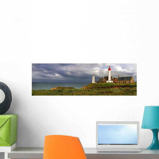 French Seaside Lighthouse Wall Mural