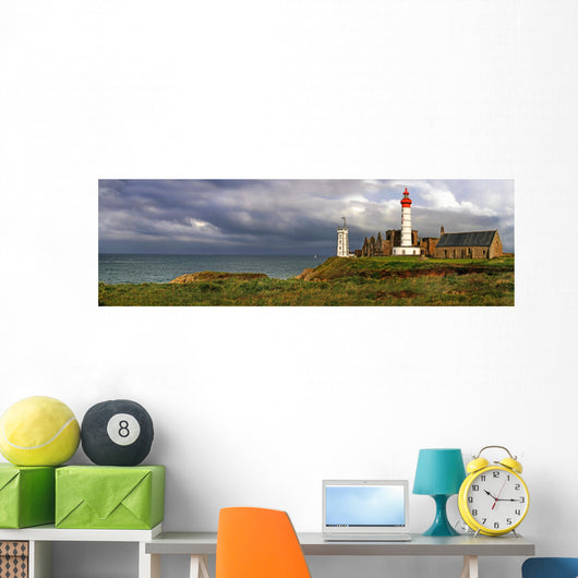 French Seaside Lighthouse Wall Mural