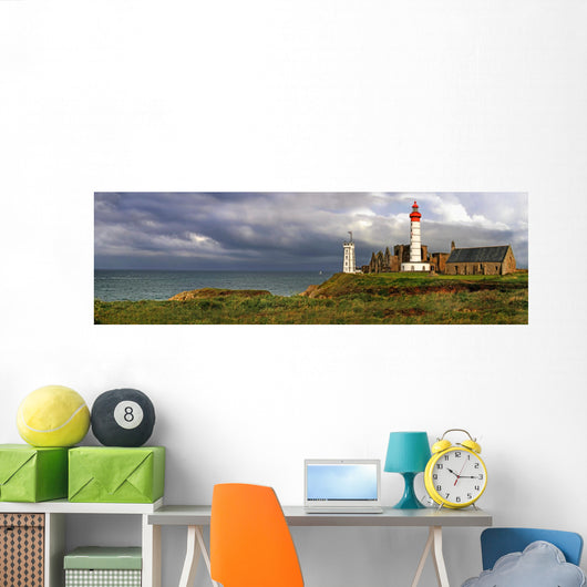 French Seaside Lighthouse Wall Mural