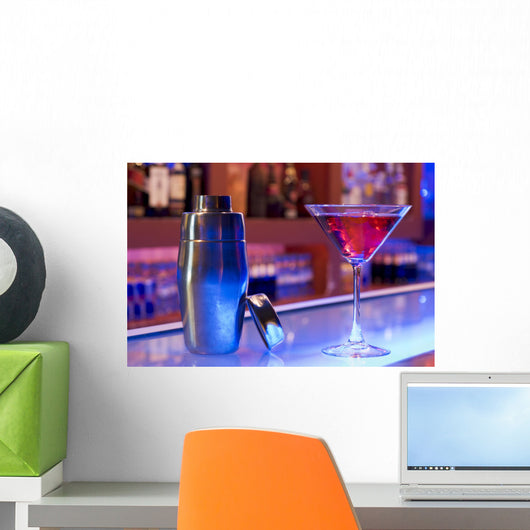 cocktail drink and shaker Wall Mural