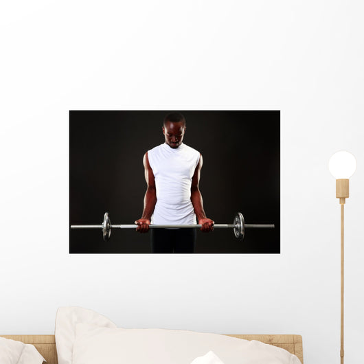 Young African Man Working Wall Decal
