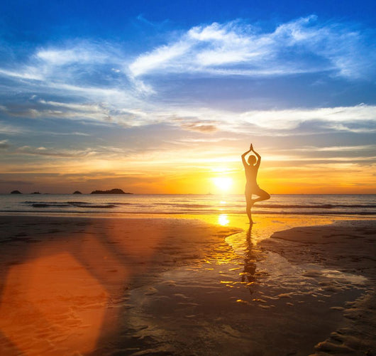 Beautiful Yoga Woman Sea Wall Decal