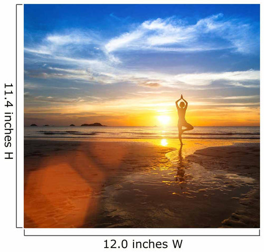 Beautiful Yoga Woman Sea Wall Decal