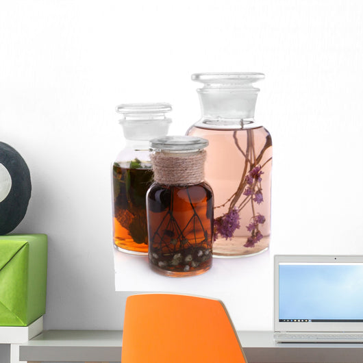Bottle Herbal Tincture White Wall Decal