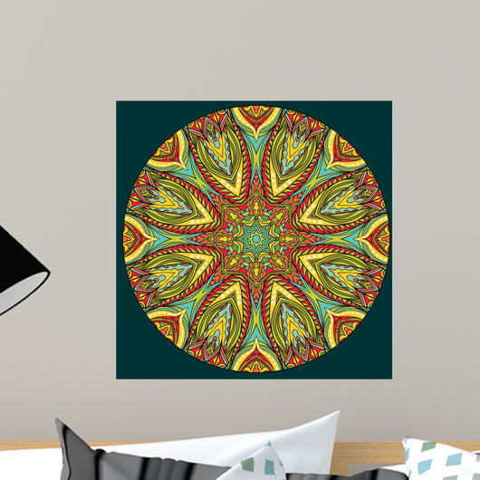 Bright Ethnic round Element Wall Decal