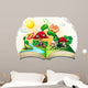 Mushroom House Book Wall Decal