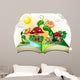 Mushroom House Book Wall Decal
