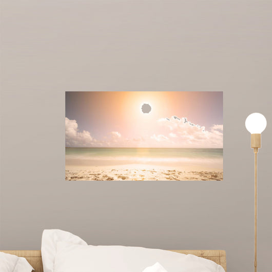Tropical Beach Sunset Wall Decal