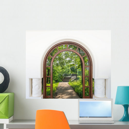 Open Door Arch with Wall Decal